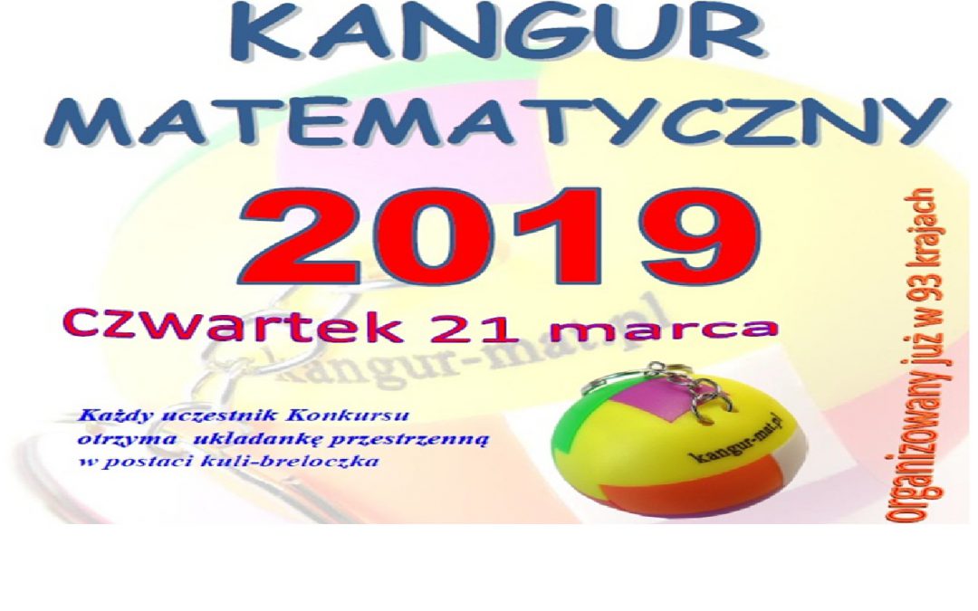 Udział uczniów z klasy 2 d  w Międzynarodowym Konkursie „Kangur Matematyczny” 2019