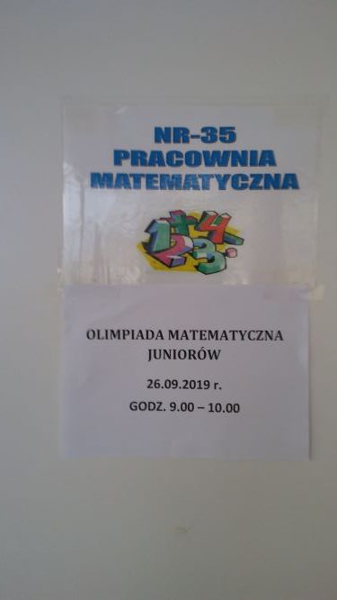 Olimpiada Matematyczna Juniorów.
