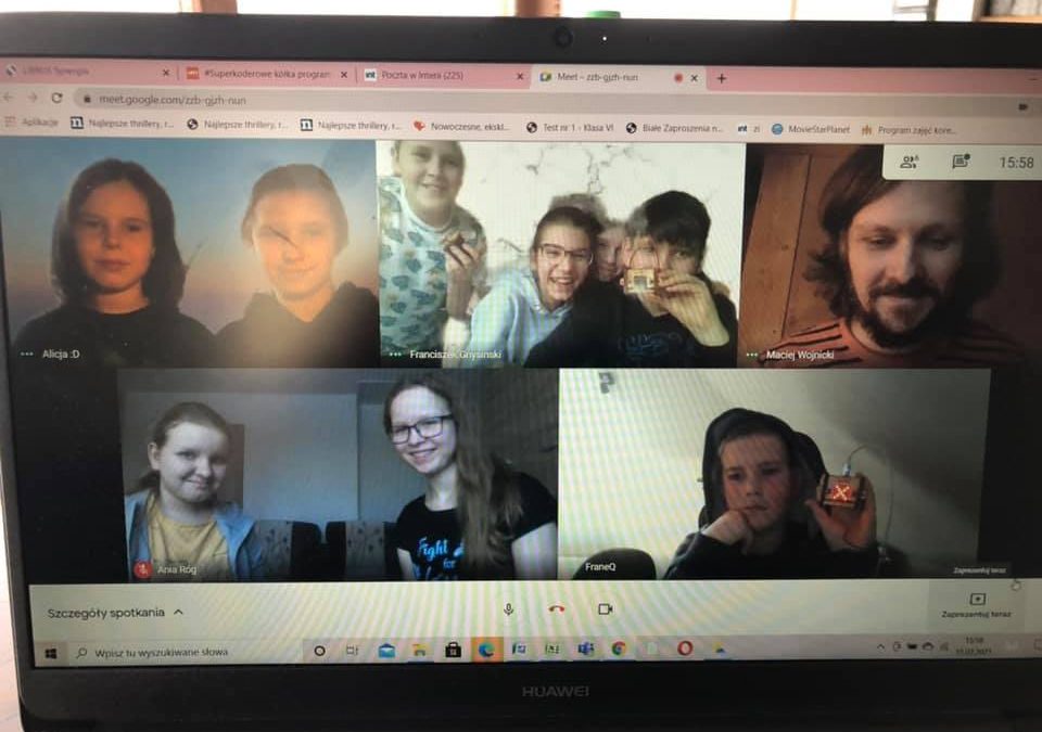 Szkolenie online dla uczniów w ramach ogólnopolskiego projektu „Superkoderowe Kółka Programistyczne”